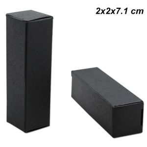 wholesale100pcs Lot Black Paper Kraft Paper Lip Stick Storage Boxes for Birthday Gifts DIY Lipstick Perfume Bottle Cardboard Packaging ZZ