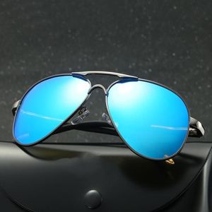 Mode polariserade solglasögon män 60mm designer metall ram solglasögon utomhus uv400 kör glasögon för male271f