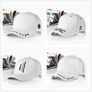 Ball Caps Hip Hop Fitted Baseball Fashion Letter Embroidery Black White Cap Cotton Snapback Hats For Men Women