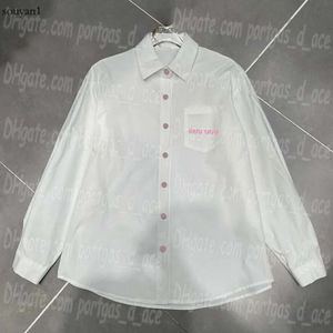Bokstav vit kvinnlig skjorta blus topp långärmad elegant casual skjortor designer blusar toppar