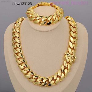 Wholesale Hip Hop Jewelry 20mm Luxury 10k 18k 24k Real Gold Plated Custom Solid Cuban Miami Cuban Link Chain Necklace for Men