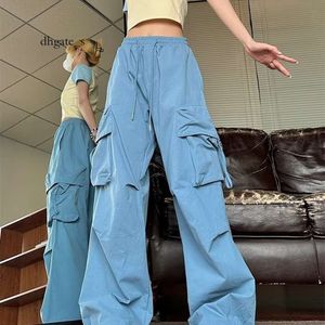 Spring and Autumn Wide Legged 2024 New American Loose Off White Work Pants for Women Summer