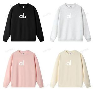 AL-2024 Women Yoga Outfit Perfectly Oversized Sweatshirts Sweater Loose Long Sleeve Crop Top Fitness Workout Crew Neck Blouse Gym