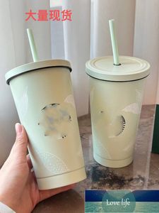 Designer Mint Green Vacuum Cup samma glas rostfritt stål halskoppar stor kapacitet