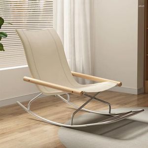Camp Furniture Nordic Simple Beach Chair Stainless Steel Rocking Living Room Terrace Design Floor Sillas De Playa Home