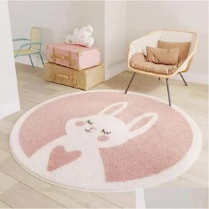 Carpets Childrens Room Rug Round Study Floor Mat Cartoon Cloakroom Bedroom Decoration Carpet Washroom Drop Delivery Home Garden Texti Dha7F