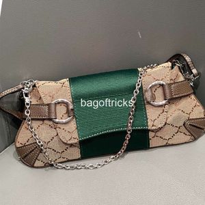 Women Designer Horse Bit Chain Shoulder Bag Clutch Purse Lady Handbag Quilted Leather Small Handbags Silver Buckle Saddle-bag