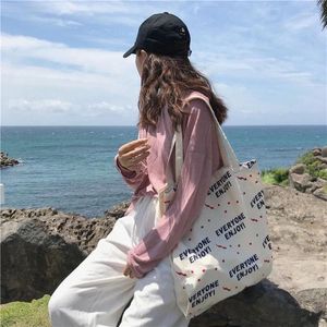 Shopping Bags Simple Cloth Handbags Canvas Tote Bag Grocery Daily Use Reusable Cotton Travel Casual