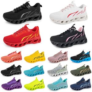 Men Women Running Shoes Fashion Trainer Triple Black White Red Yellow Green Blue Peach Teal Purple Pink Fuchsia Breathable Sports Sneakers Thirty Six GAI