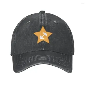 Бейсбольные кепки, модная хлопковая бейсболка с золотой звездой Индии, женская и мужская регулируемая шляпа загадочного папы на открытом воздухе