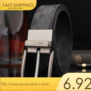 Luxury Mens Belt Designer Belt Knight Print Coachs Design 105-125cm Zinklegering Buckle Mens Belt Fashion Versatile Style Double-Sided 512 204