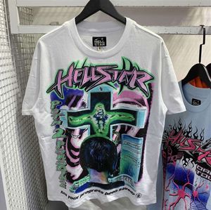 2024 koszula krótkie rękawie mężczyzn kobiety wysokiej jakości streetwear hip hop mody t -koszulka piekielna hellStar Short