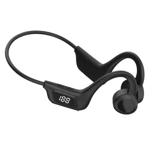 Benledning hörlurar Bluetooth TWS -headset Trådlösa hörlurar Sport som kör vattentäta öronsnäckor med Mic TF SD -kort