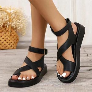 Grundläggande sandaler Summer Woman Breattable Women 2024 Shoes Soft Non Slip Buckle Women's Zapatos de Mujer Footwear 879 'S