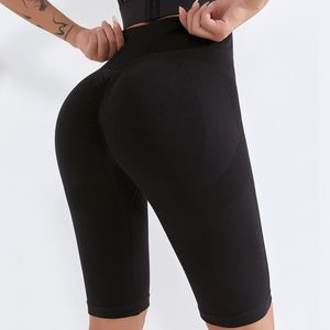 Women's Tightening Butt Lifting Seamless Shorts High Waist Tummy Control Exercise Cycling Shorts Women's Exercise Yoga Shorts