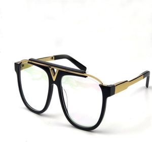 Clássico masculino óculos de sol placa moldura quadrada 0936 simples elegante design retro moda óculos lente clara transparente eyewear300t