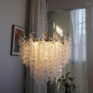 Lustres modernos criativos de cristal LED candelabro quarto cabeceira sala de estar foyer restaurante loft luminárias decorativas bonitas