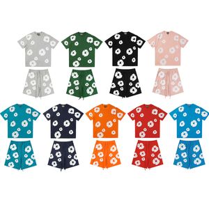 New Denims T shirt And Shorts Men Women Top Quality Street View Printing Tears Shirts Tees t-Shirt