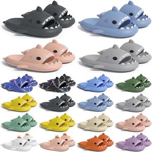 Free Shipping Designer shark slides sandal slipper sliders for men women sandals slide pantoufle mules men women slippers trainers flip flops sandles color77