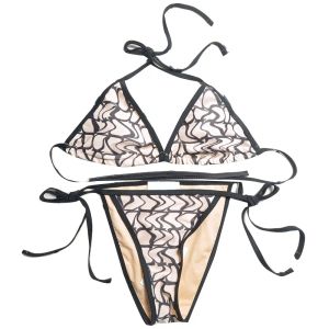 Designer sexy Bikini Set für Frauen Verband Badeanzug Zwei Stücke Crop Top Badebode Tanga Badeanzug Strandkleidung