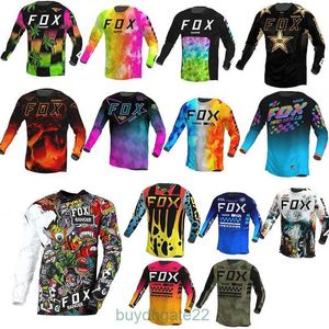 T-shirt da uomo Uomo Downhill Mountain Bike Mtb Camicie Offroad Dh Moto Motocross Abbigliamento sportivo Abbigliamento Hpit Fox Racing Element P3QD