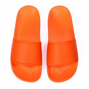 Erkekler ve kadınlar için yaz sandalet ve terlikleri plastik ev kullanın düz yumuşak rahat sandal ayakkabıları katırlar kapalı portakal