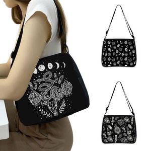 Abendtaschen Gothic Mädchen Hexe Wicca Handtaschen Retro Freizeit Schulter Frauen Kreuz Griff Tasche Unterarm Weibliche Kupplung Totes274a