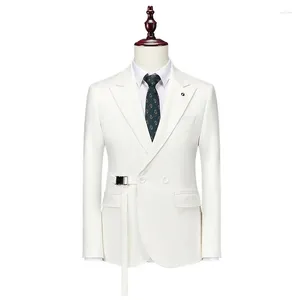 Mäns kostymer av hög kvalitet 6xl blazer brittisk stil premium enkel elegant modeföretag casual party gentleman formell monterad jacka