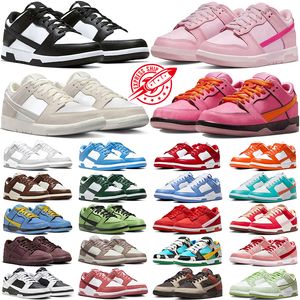 designer low running shoes men women Panda Grey Fog Valentines Day Triple Pink Blossom White Blue Brown Team Green GAI mens trainers sport sneakers size 36-47