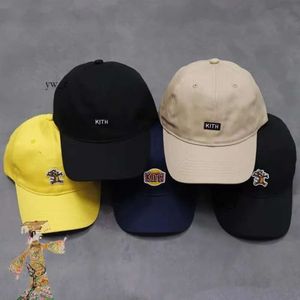 Бейсбольные кепки KITH, американская шляпа, уличная ретро-вышивка KITH для мужчин и женщин, бейсболка с мягким верхом и солнцезащитным козырьком, рыбацкая шляпа 3350