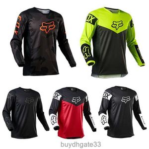 UMC9 Herren T-Shirts Fox Speed Drop Herren Langarm Off Road Motorrad Rennanzug T-Shirt Mountainbike Radfahren Top Atmungsaktiv und schnell trocknend