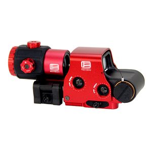Tactical 558 Red Green Dot Sight och G43 Magnifier Optics Combo T-Dot Hunt Riflescope 3x Förstoring Omfattning med Switch to Side STS Snabbt löstagande montering