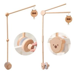 Baby Wood Bell Bell Bracket Mobile Hanging Rattles Bracket Toys Hanger Baby Crib Mobil Bell Bell Wood Toys Holder Arm Bracket 240220