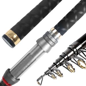 Ruten Teleskop Rock Angelrute Spinning Fly Karpfen Feeder Carbon Faser Pesca 3M 2,7 M 2,4 M 2,1 M 1,8 M Mini reise Rod Reel Sitz