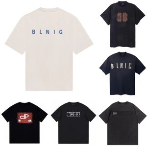 Marca masculina camiseta francesa Balencaigaitiess designer para camiseta feminina masculina moda com letras casual verão manga curta camiseta masculina roupas femininas