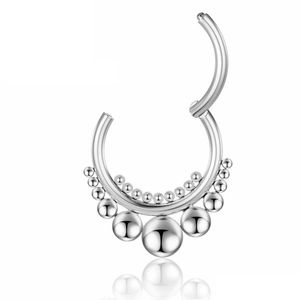 Näsringar Studs Septum Piercing Titanium Ring Hoop Clips Helix Earrings Woman Tragus Industrial Brosk LaBret Hinge Segment Dr Dhio6