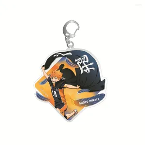 Portachiavi Anime Haikyuu!!Portachiavi Hinata Shoyo Kageyama Tobio Cosplay acrilico figura portachiavi ciondolo regalo