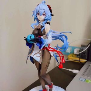 Anime manga 23 cm genshin Impact Anime Ganyu Plenilune Gaze Ver Pvc Action Figure Figure Figurine Model Doll Toys for Children Prezenty