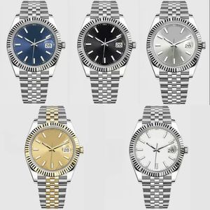 Automatisk herrklocka 36/41mm armbandsur 904L All rostfritt stål Montre Homme Mechanical Suit Designer Watches Wimbledon Datejust 126333 EW Factory SB031 B4