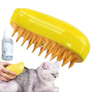 Combs Cat Steamer Brush Cat Brushes For Indoor Cats Shedding 3 In1 Dog Steamer Brush For Massage Pet Grooming Cat Hair Brush For