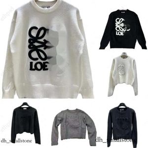 Loewees tröja loeewe tröjor designer tröja nya kvinnliga tröjor höst trendig långärmad topp high-end smal pullover coatwomen broderad stickad