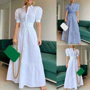 Basic Casual Dresses Simple Maxi Dress Womens Long Dress with Solid Color Solid Color High Waist Dress J240224