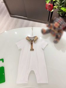 Luksusowe nowonarodzone kombinezony z krótkim rękawem Bodysuit Rozmiar 59-100 dzieci designerskie ubrania w kratę Lapel Baby Onesie 24feb20