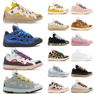 Lan Leather Curb Sneakers Designer Shoes For Mens Womens Extraordinary Casual Sneaker Calfskin Platformsole COOL Fashion Mens Trainers