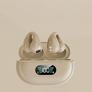 NOWOŚĆ TWS STEREO SCOMUFFS PRZEWODNIK BONE EARMUFFS BEZPIECZNE BLUETOOTH EARBUDS SPORTY UCZYSKI PRZEWODNIKÓW PŁYTEGO PRZEDNI (KHAKI) KLIPY UCZYCI