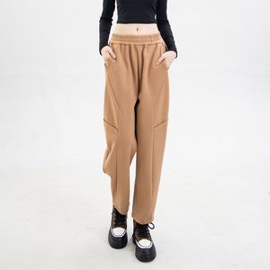 Korean Spring and Autumn New Knitted Casual Pants Women's Loose High Waist Wide Leg Radish Pants