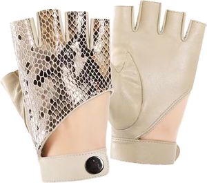 Skórzane rękawiczki bez palców dla kobiet prowadzących prawdziwe skórzane rękawiczki skórzane owczepy dla mody i ochrony 2252