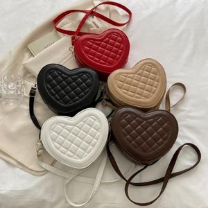 PU Crossbody Bags Girls Shining Cute Heart-shaped Shoulder Bags Messenger Coin Purse Wallet women bag214n
