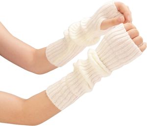 Women's Arm Warmers Y2K Kawaii Arm Warmers Knitted Fingerless Gloves Harajuku Thumb Hole Gloves 2260