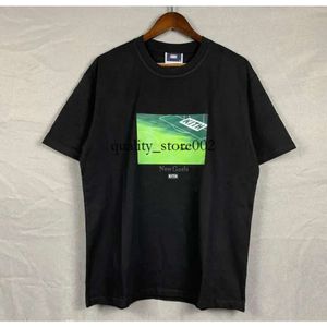 ハイストリートタイドブランドメンズTシャツキスストリートビュー印刷された男女のためのショートスリーブローズオモロッカタイルティーコットントップ457